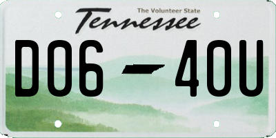 TN license plate D0640U