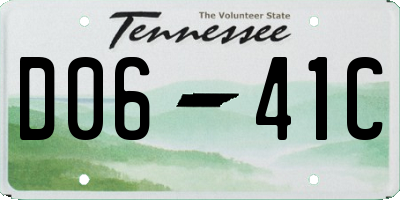 TN license plate D0641C