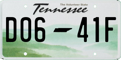 TN license plate D0641F