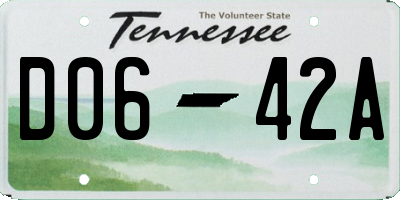 TN license plate D0642A