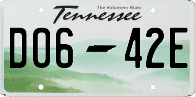 TN license plate D0642E