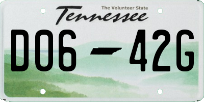 TN license plate D0642G