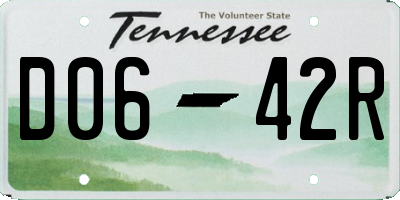 TN license plate D0642R