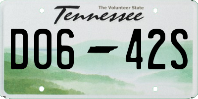 TN license plate D0642S