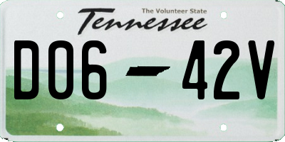 TN license plate D0642V