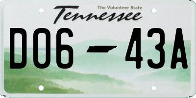 TN license plate D0643A