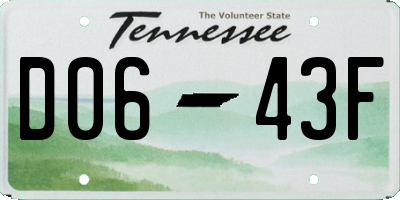TN license plate D0643F