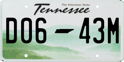 TN license plate D0643M