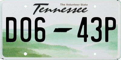TN license plate D0643P
