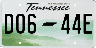 TN license plate D0644E