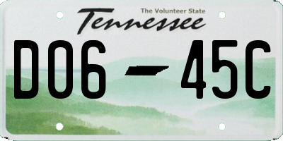 TN license plate D0645C