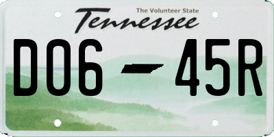 TN license plate D0645R