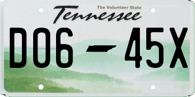 TN license plate D0645X