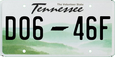 TN license plate D0646F