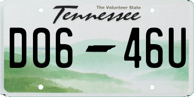 TN license plate D0646U