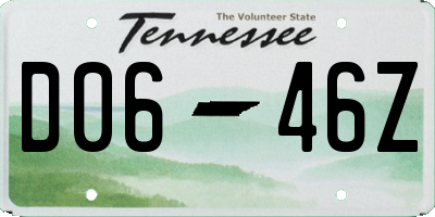 TN license plate D0646Z