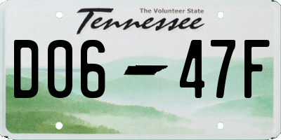 TN license plate D0647F