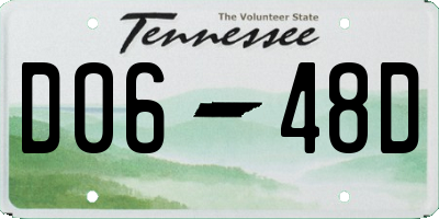 TN license plate D0648D
