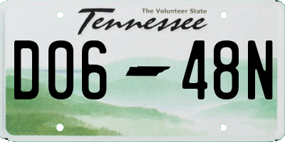 TN license plate D0648N