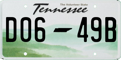 TN license plate D0649B