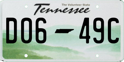 TN license plate D0649C