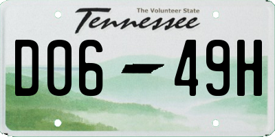TN license plate D0649H