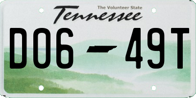 TN license plate D0649T
