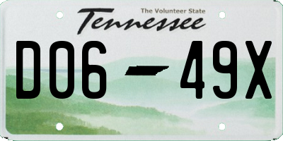 TN license plate D0649X