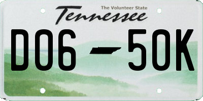 TN license plate D0650K