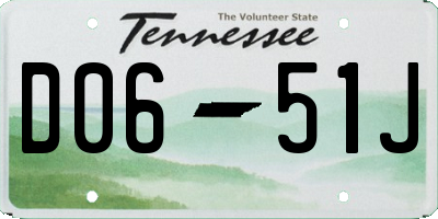 TN license plate D0651J