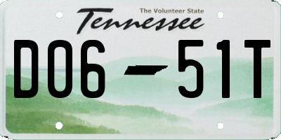TN license plate D0651T