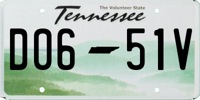 TN license plate D0651V
