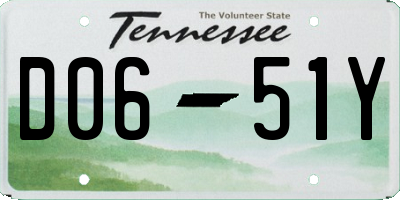 TN license plate D0651Y