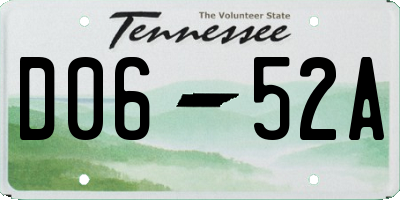 TN license plate D0652A