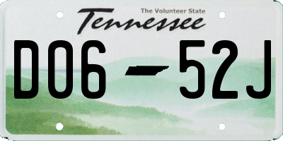 TN license plate D0652J