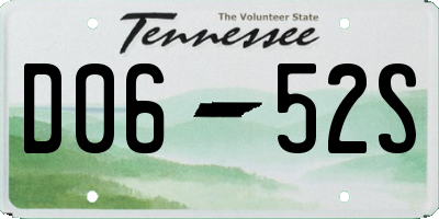 TN license plate D0652S