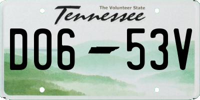 TN license plate D0653V