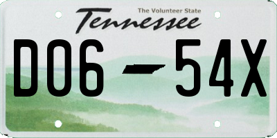 TN license plate D0654X