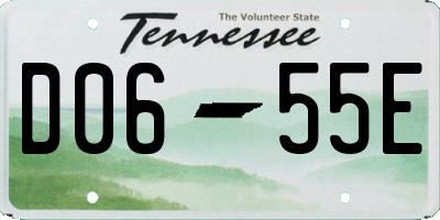 TN license plate D0655E
