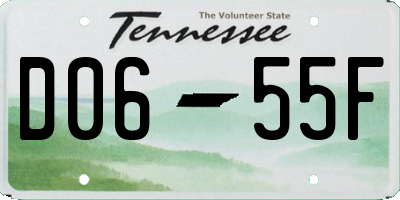 TN license plate D0655F