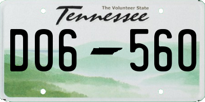 TN license plate D0656O