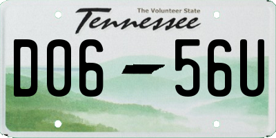 TN license plate D0656U