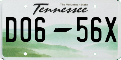 TN license plate D0656X