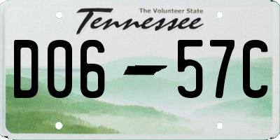 TN license plate D0657C