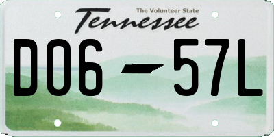 TN license plate D0657L