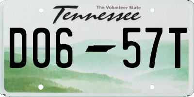 TN license plate D0657T