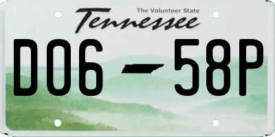 TN license plate D0658P