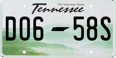 TN license plate D0658S