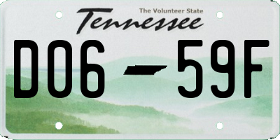 TN license plate D0659F