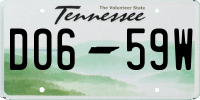 TN license plate D0659W